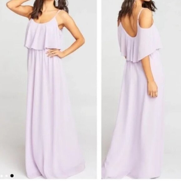 Show Me Your Mumu Caitlin Ruffle Maxi Dress Lavender Purple Size XS - Picture 1 of 14